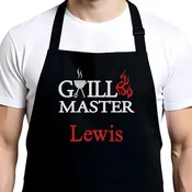 Personalized Apron Embroidered Grill Master Design Add a Name