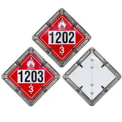 2 Page Fuel Ident-O-Flip® Class 3 UN1202 Class 3 UN1203 Page Placards