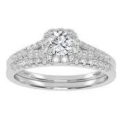 10K 0.50CT Certified Lab-Grown  Diamond Bridal Set 67940