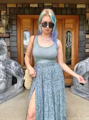 Level up studded tank top Wales Grey
