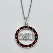 OSU Circle Pendant — Leonard Jewelry