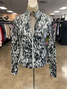 Athletic Jacket By Pink In Grey & White, Size:S