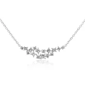 14K White Gold Princess Cut and Round Diamond Necklace — Croft & Stern Jewelry Designs