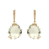 18K AMORFUS EARRINGS (0957) - Prasiolite / YG