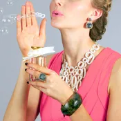Bubble Necklace Tahitian Mother of Pearl