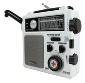 All-in-one self-powered radio with "Weather Alert"