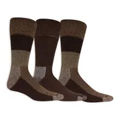 Dr. Scholl's Men's Advanced Relief Blister Guard® Casual Chevron Crew Socks 3-Pack, Non-binding, Cushioned Comfort