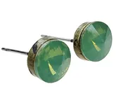 Antique Bronze Studs with Pacific Opals