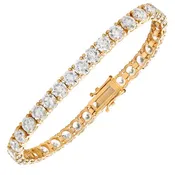 15 Carat Total Diamond Weight Diamond 14 KY Gold Tennis Bracelet GIA Certified
