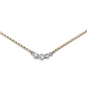 3 Diamond Garland Necklace