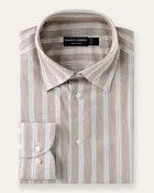 Awning Stripe Cotton-Silk Shirt
