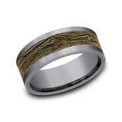 Ammara Stone Elm Rose Gold Tantalum 8mm Men's Wedding Band
