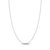 16" Textured Solid Rope Chain 14K White Gold Appx. 2.15mm
