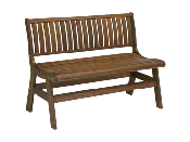 Amber II IPE 43" Outdoor Bench with Back