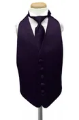 Amethyst Luxury Satin Kids Tuxedo Vest