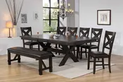 Kelly 8pc Dining Table with 6 Chairs & Bench Set (LIMITED TIME SALE)
