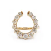 2.00 Ctw. Old Mine Cut Diamond Horseshoe Ring from Bespoke by Platt