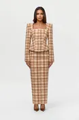 Bouclé Suiting Maxi Skirt