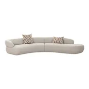 2-Piece Spector Sectional - Stone Performance Boucle