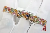 14k Yellow Gold, Multi Sapphire & Diamond Bracelet 23.77ctw, 21.4 Grams Gemstone Jewelry Natural