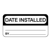 1″ x 2″ Date Installed By Label