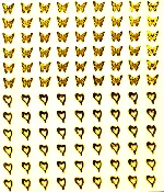 Butterfly and Heart 3D Nail Decal