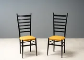 Pair of Gio Ponti Style Ladder Back Chairs — RESIDE