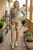 A Rare Bird Stripe Butterfly Womens Sleeveless Tank or Dress OSFM