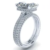 18k White Gold Pavé Set Semi-Eternity Band #GTJ3902-semi-eter-18kw