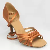 CLEARANCE Ray Rose (Art Sport), Moonglow 869, Light Tan Satin, 3” Straight Heel