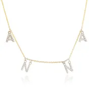 Diamond Customizable Wording Necklace