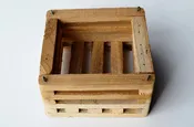 4" Square Teakwood Vanda Baskets: 10 pcs/unit. Unit Price: $41.00