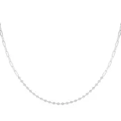 14K 17 Inch Paper Clip Diamond Necklace
