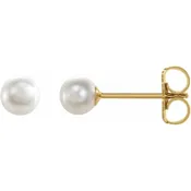 4mm Cultured Freshwater Pearl Stud Earrings
