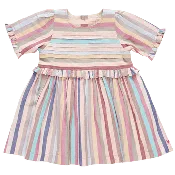 Girls Raquel Dress - Multi Vintage Stripe