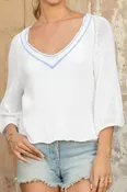 Alyson 3/4 Slv Top