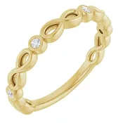 14K Gold 0.06 CTW Diamond Wedding Band
