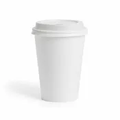 10 oz. Paper Hot Cups with White Dome Lids