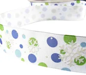 1.5" Grosgrain Frozen Snowflake Dotted Print Ribbon DIY Crafts Hair Bows