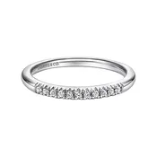11 Stone French Pave Diamond Wedding Band