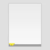 Exhibit Tabs - 10th Cut Bottom, Lettered - Individual YELLOW