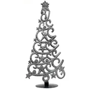 14" Tall  Tree With Stars Haitian Drum Metal Tabletop Decor