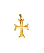 Byzantine cross necklace-14K solid