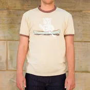 20/-Jersey Ringer T ("T" TIGER) in Beige
