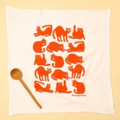 Flour Sack Dish Towel - Cats