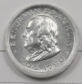 1706-1790 Benjamin Franklin Memorial Institute Souvenir Token P903969 GEM BU