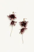 Adina Strand Earrings - Burgundy