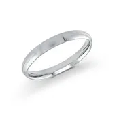 10k White Gold 6mm Light Comfort Fit Wedding Band- Size 6