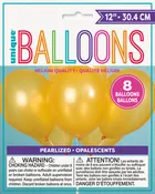 12" Latex Balloons – 8ct Gold Party Balloons
