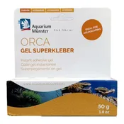 Aquarium Munster Orca Gel Superglue 50 g – Instant Cyanoacrylate Gel for Coral Frags & Aquascaping